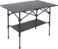 Aluminum Camping Table Roll Top with Mesh Storage 3 FT P810514