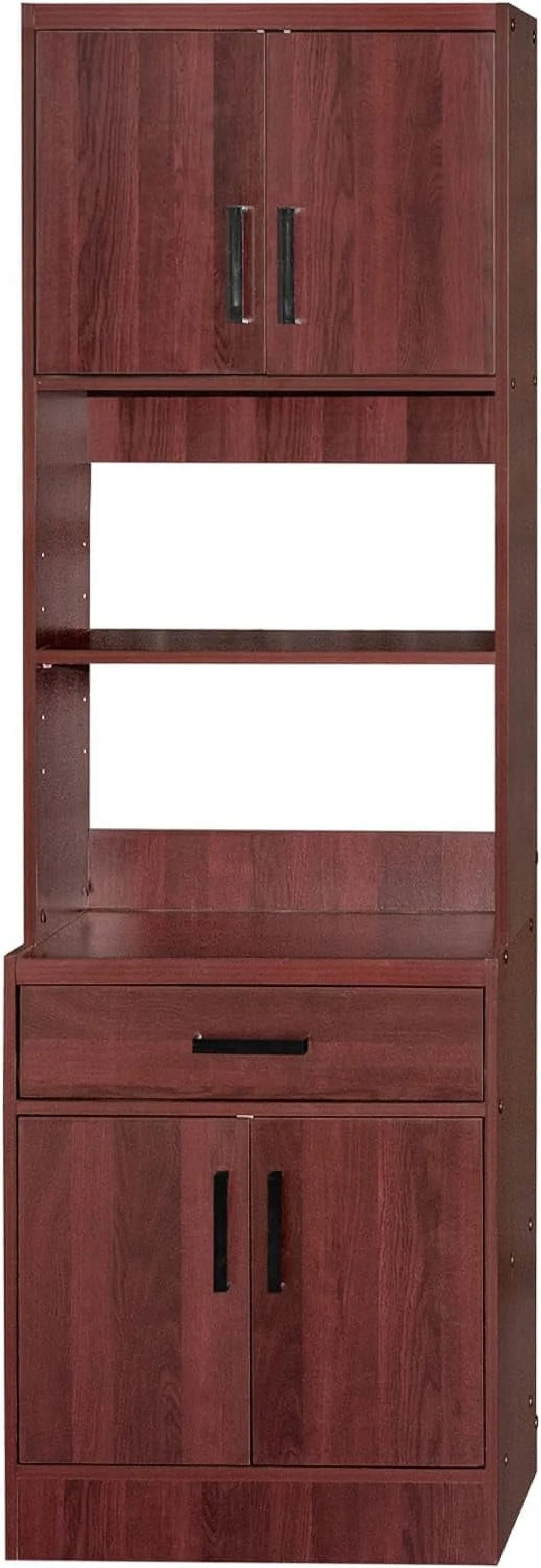 Tall Wooden Kitchen Pantry In Mahogany G454