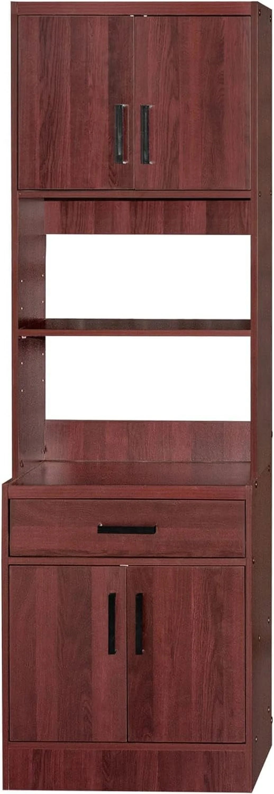 Tall Wooden Kitchen Pantry In Mahogany G454