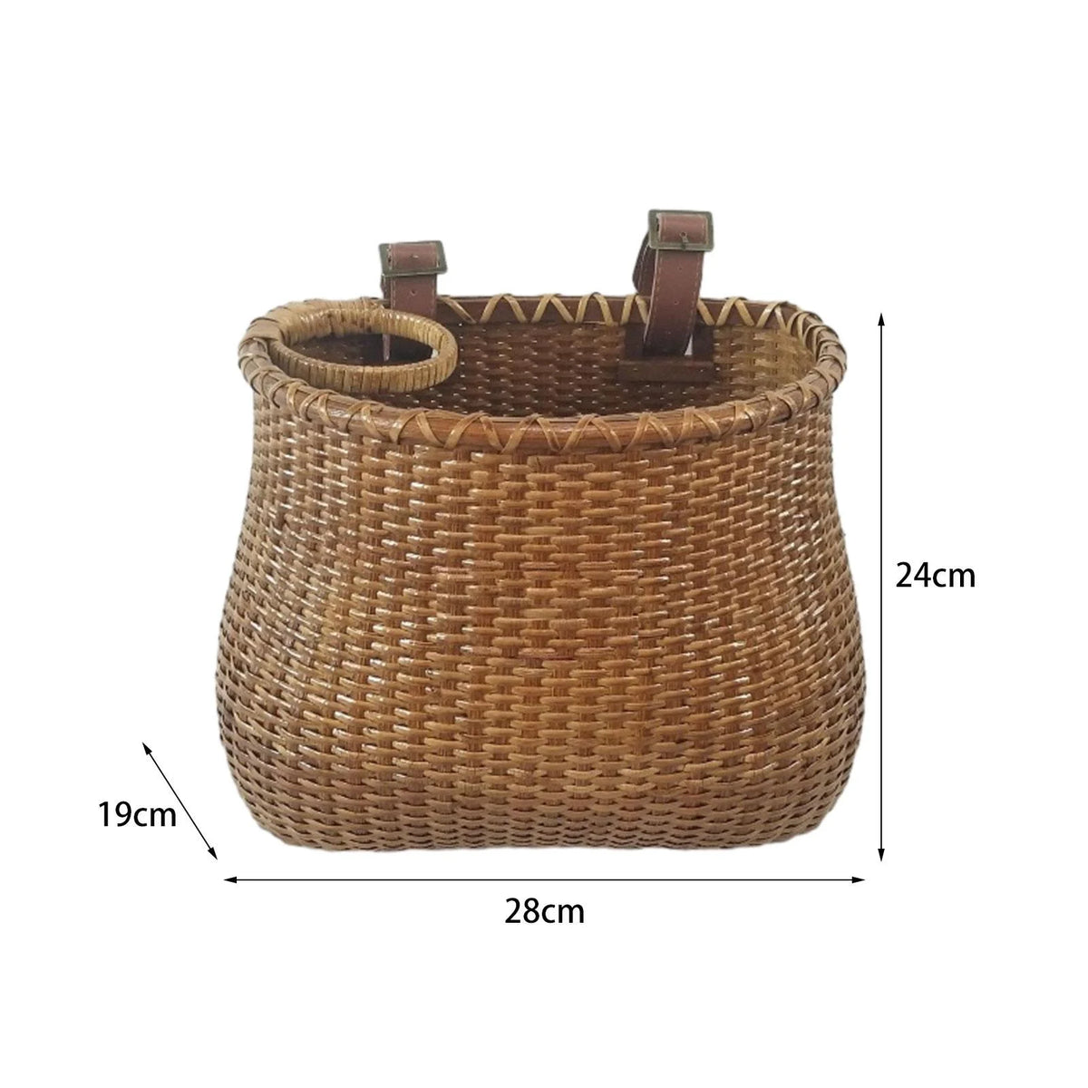 Woven Detachable Handlebar Bike Basket S386