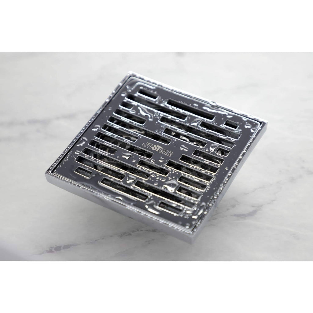 Brushed Nickel Square Grid Shower Drain B98109