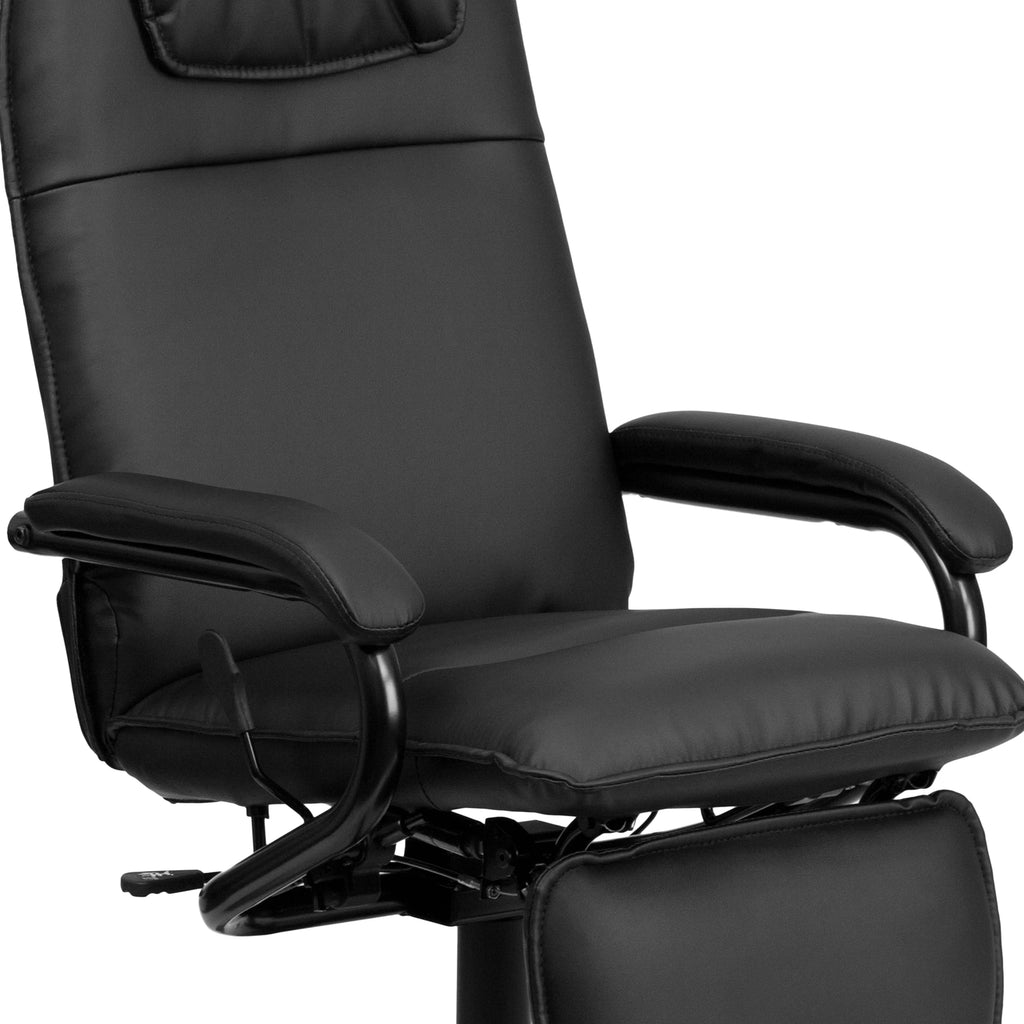 High Back Black LeatherSoft Executive Reclining Ergonomic Swivel Office Chair with Arms M229644