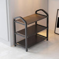 3 Tier Stainless Steel Shoe Rack (black) Q88238