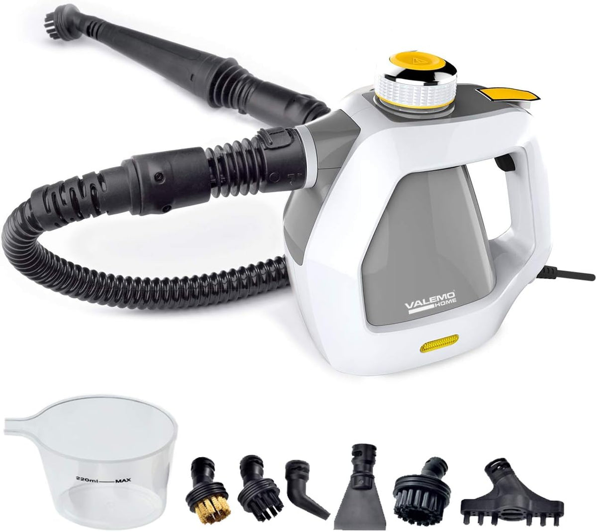 White Handheld Steam Cleaner and Multipurpose Steamer M3529