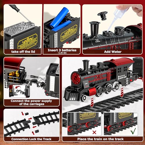 Train Set with Smokes Lights and Sound Electric Track Trains Y423