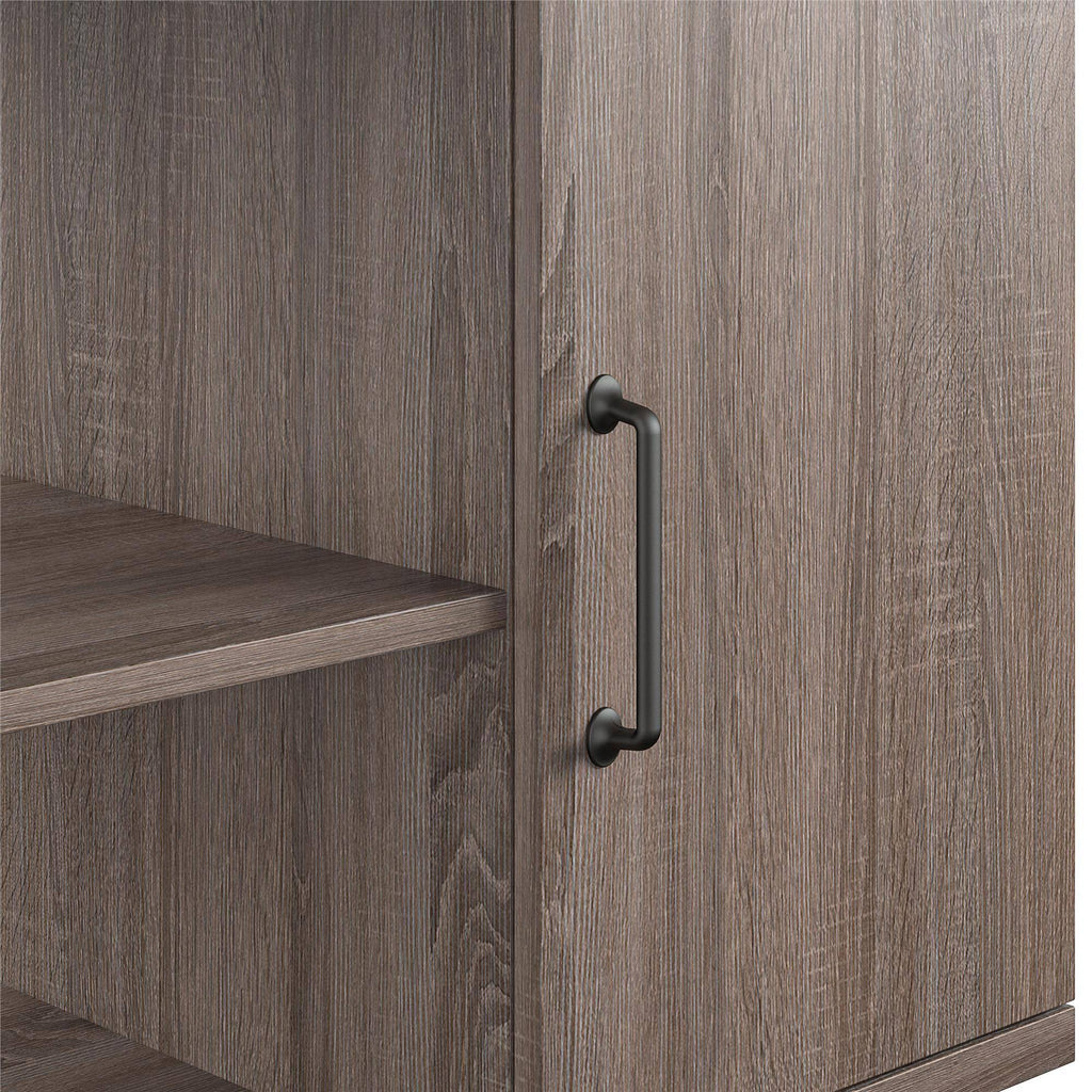3 Shelf Distressed Gray Oak Bookcase N295