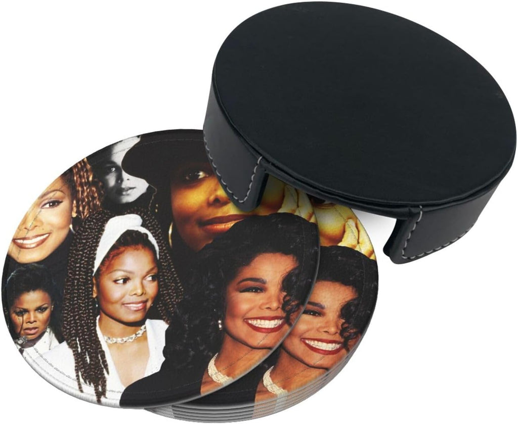 6 Pcs Coasters with Holder B8298