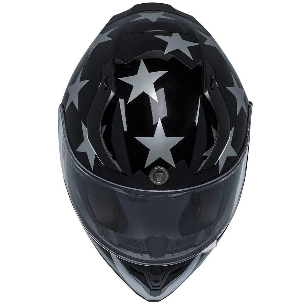Gloss Black Captain Shadow Full Face Motorcycle Helmet R5743