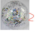 2 Pcs Glitter Confetti Inflatable Beach Balls with Air Pump F6041