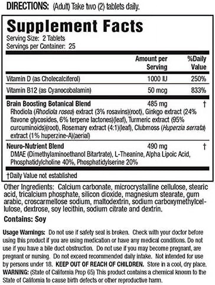 Healthy Brain Tablets 3 Pack I818535