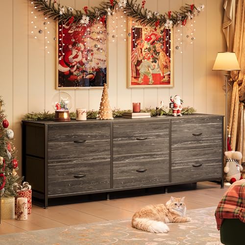 Rustic Brown 6 Drawer Dresser Y262817