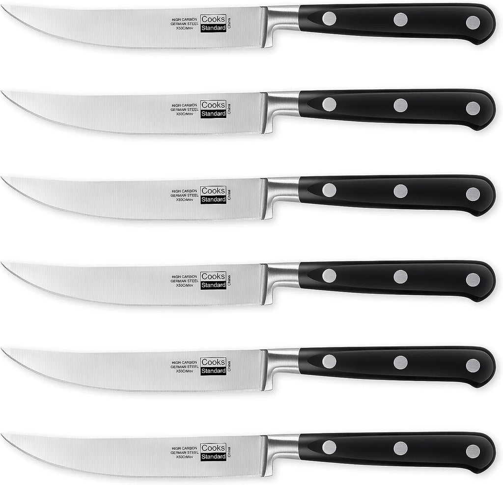 6-Piece High Carbon Stainless Steel Steak Knives Set V451799