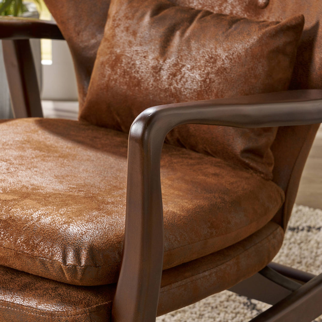 Espresso Brown Contemporary Club Chair T251