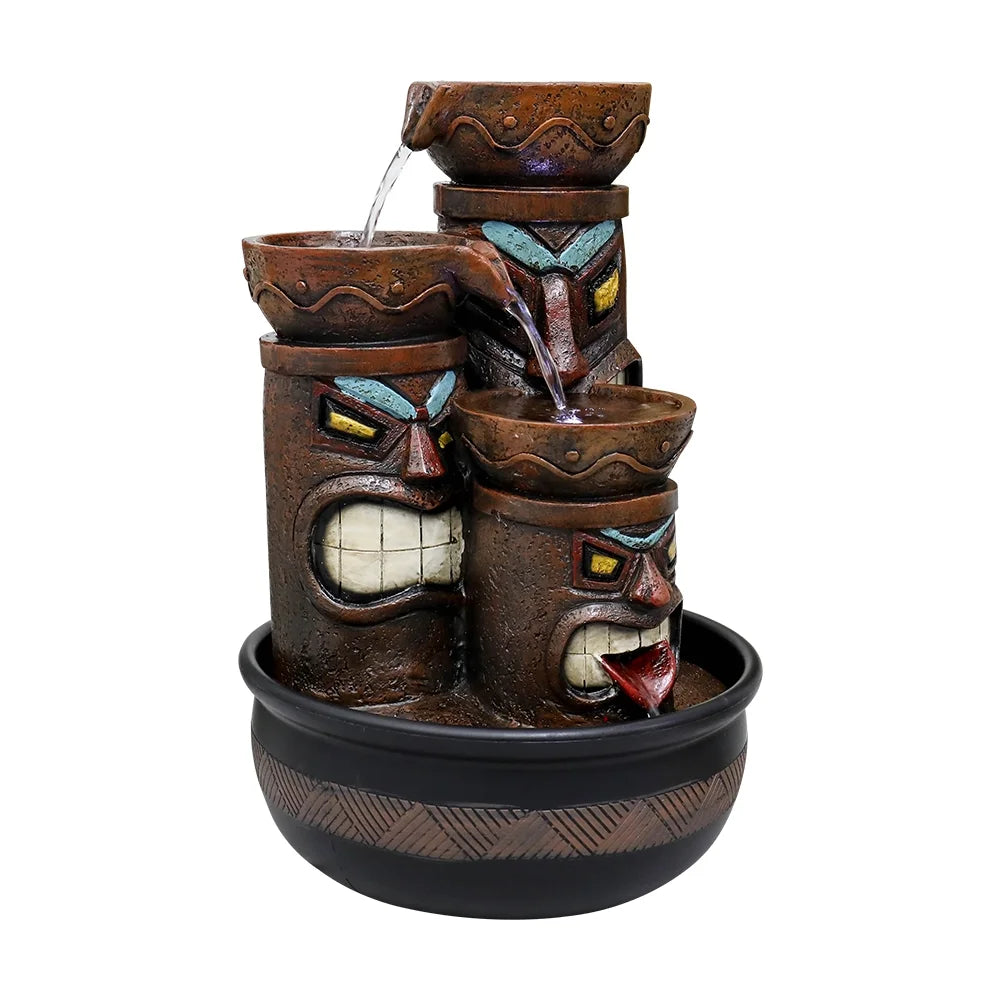 3-Tier Tabletop Water Fountain with Light Z93301