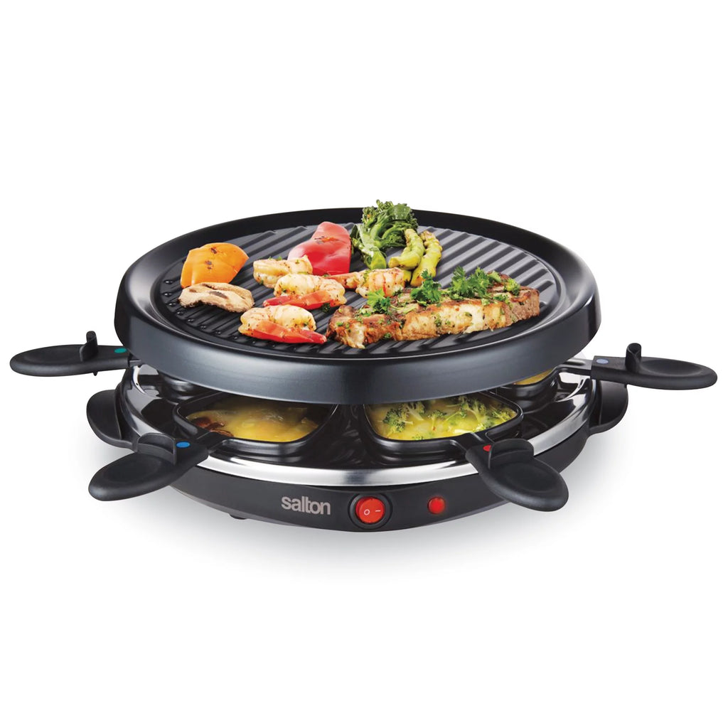 Black 6 Person Party Grill & Raclette I750928