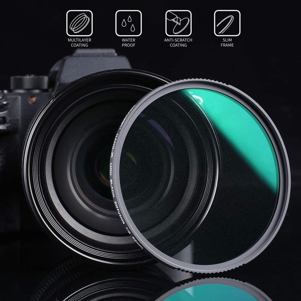 77mm Black Diffusion 1/8 Filter with 28 Multi-Layer Coatings K2555