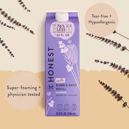 Foaming Bubble Bath, Tear-free, Hypoallergenic, Lavender, 12 fl oz Q24964