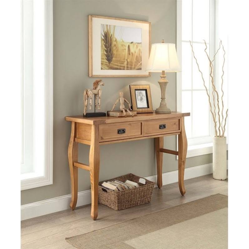 Antique Brown 2-Drawer Console Table Y258398