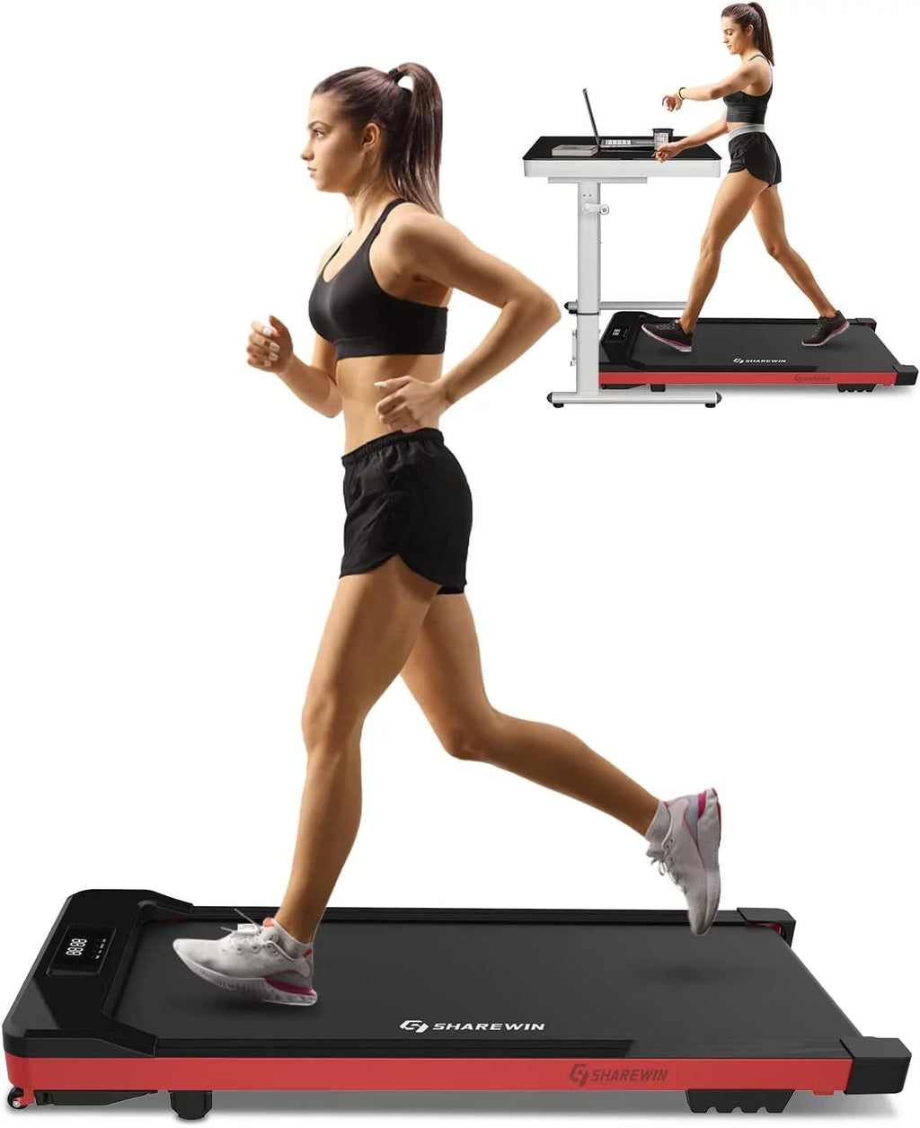 Under Desk Treadmill 300 lb Capacity White B388