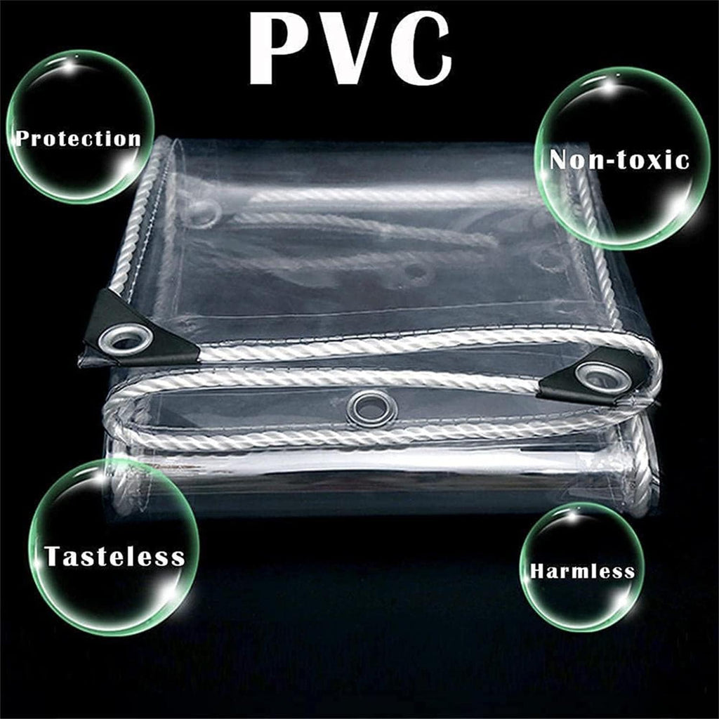 Clear PVC Vinyl Waterproof Tarpaulin Canopy 1.2x2m Q5904