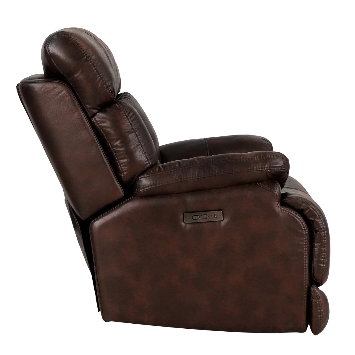 Chocolate Brown Leather Power Recliner Y75900