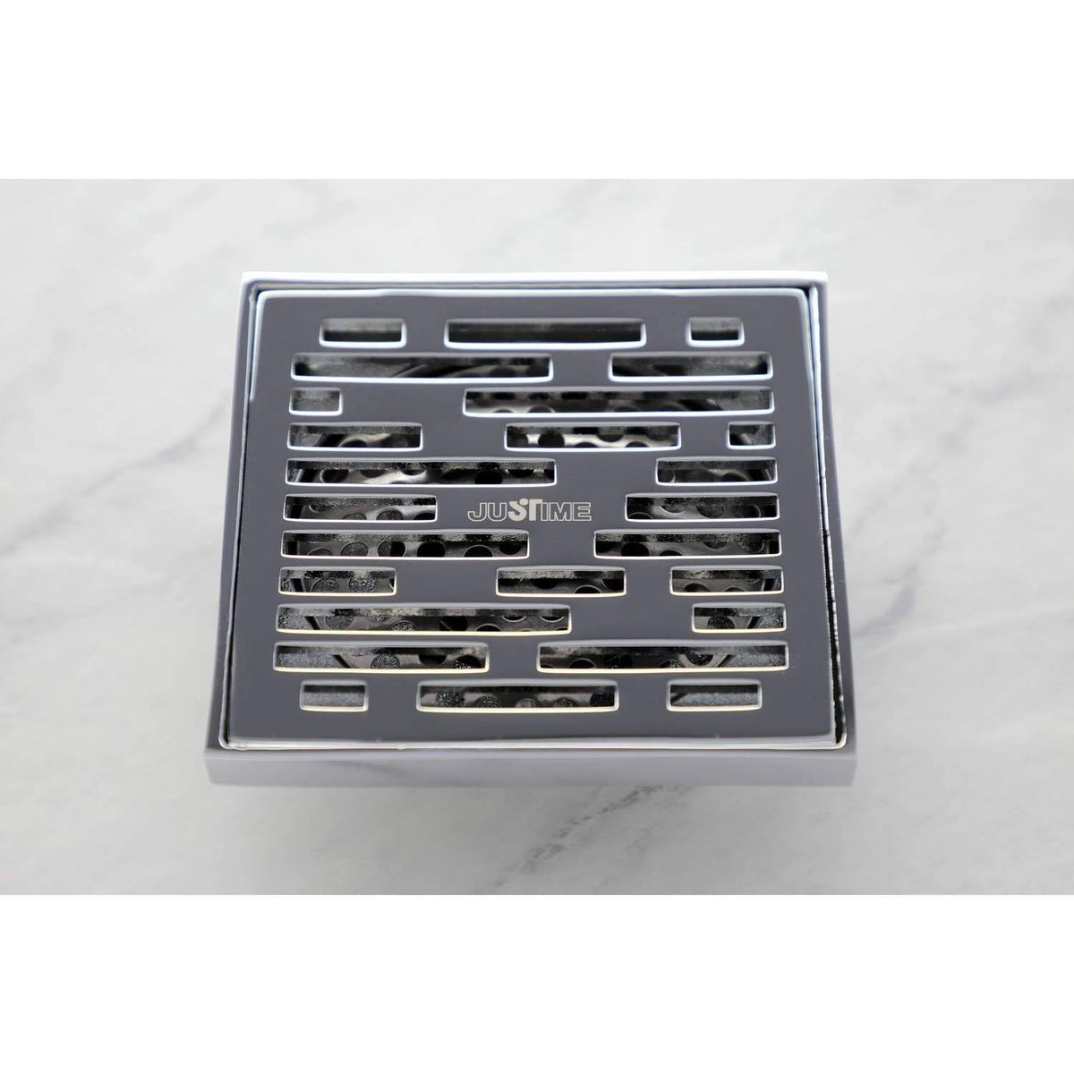 Brushed Nickel Square Grid Shower Drain B98109