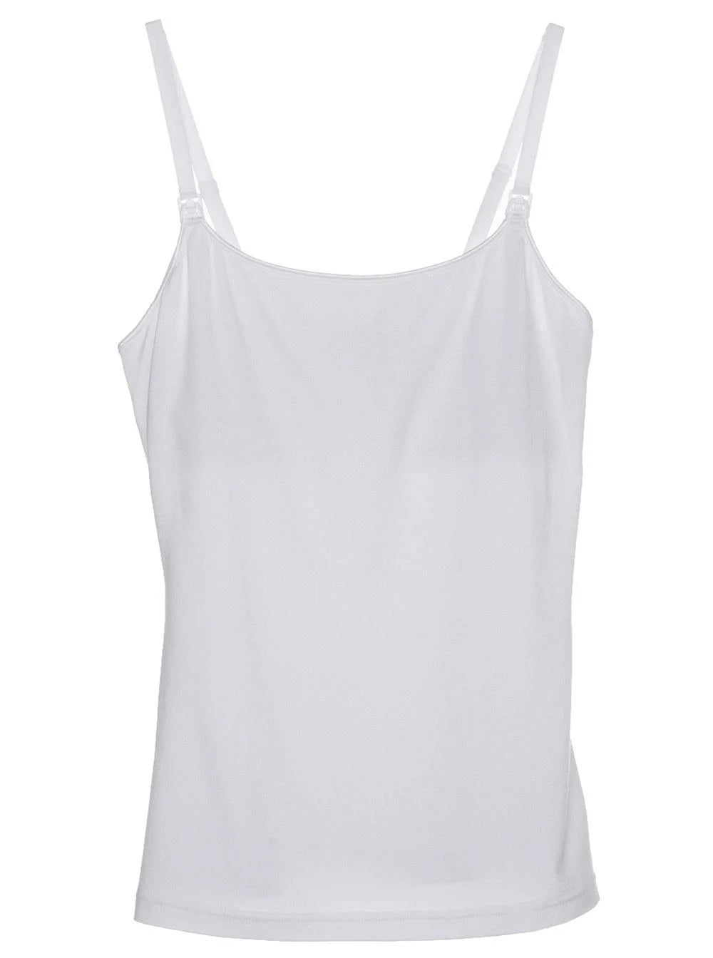 White Long Camisole with Shelf Bra K39815