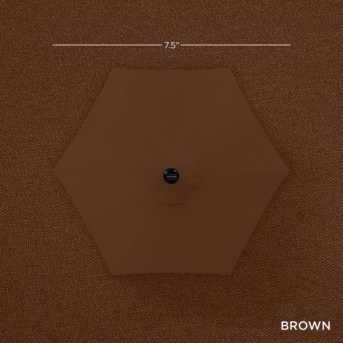 7.5ft Solar Patio Umbrella with Tilt, Crank, LED Lights G780808