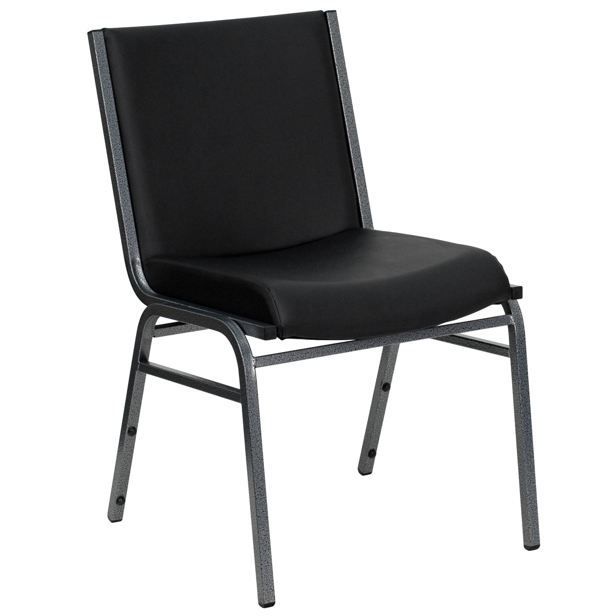 Black Patterned Fabric Stack Chair F128893