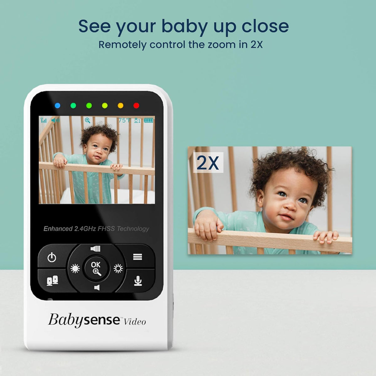 Video Baby Monitor with Camera and Audio, Two Cameras, Night Vision, Two Way Talk D6212
