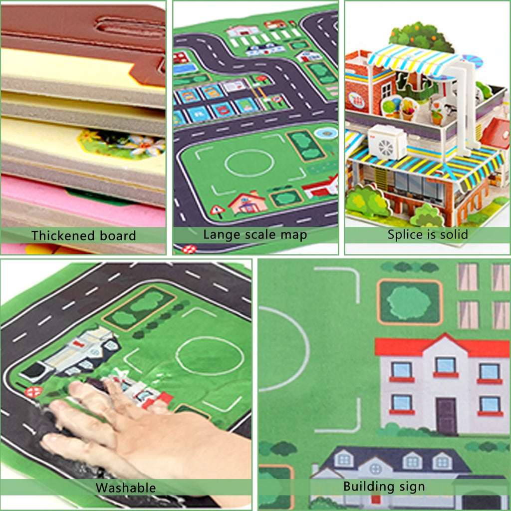 Building Blocks Set with 5 Toy Cars R2669