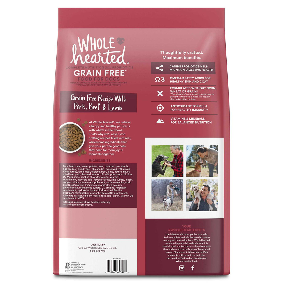 Grain Free Pork Beef & Lamb Recipe Dry Dog Food D935