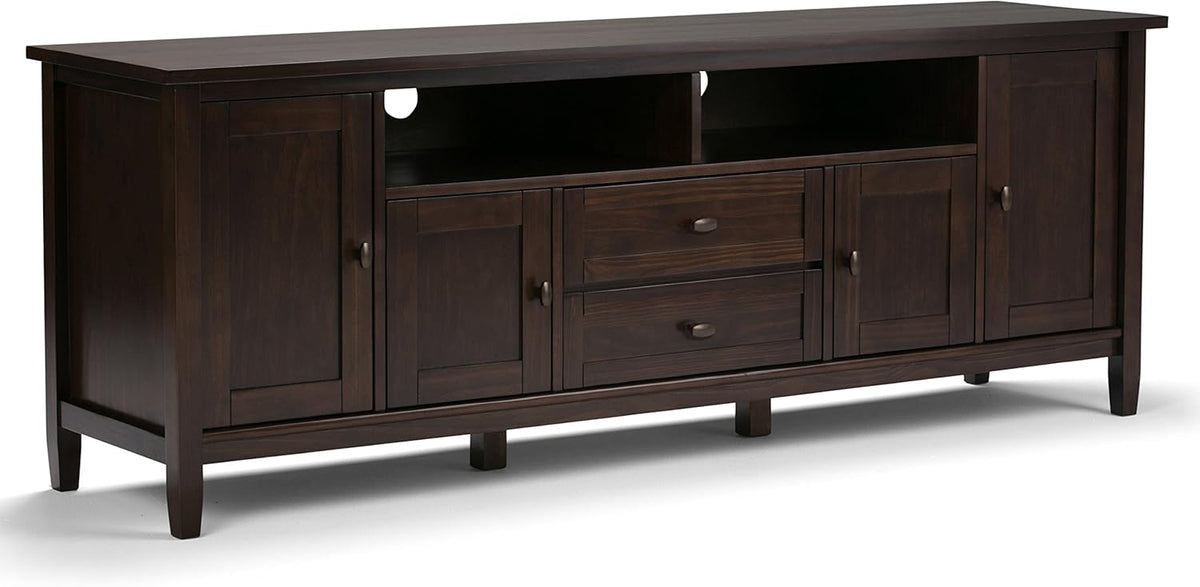 72 inch Wide Rustic Solid Wood TV Media Stand G980