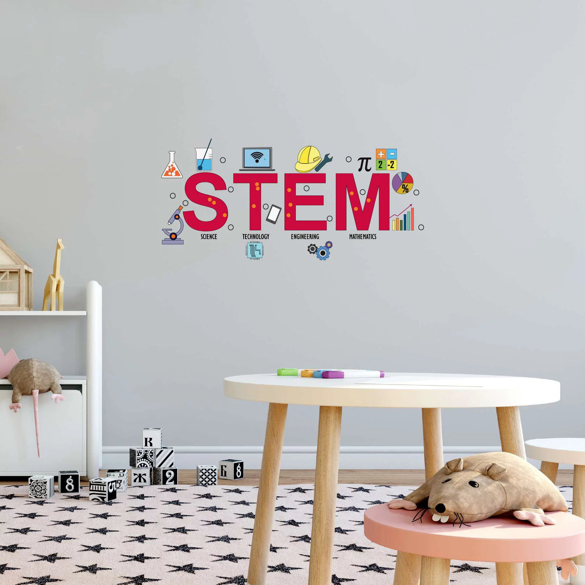 Science Math Test Tube Microscope Wall Decal Sticker 40 In X 20 In D895840
