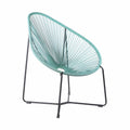 Green Black Fabric Lounge Chair G6516