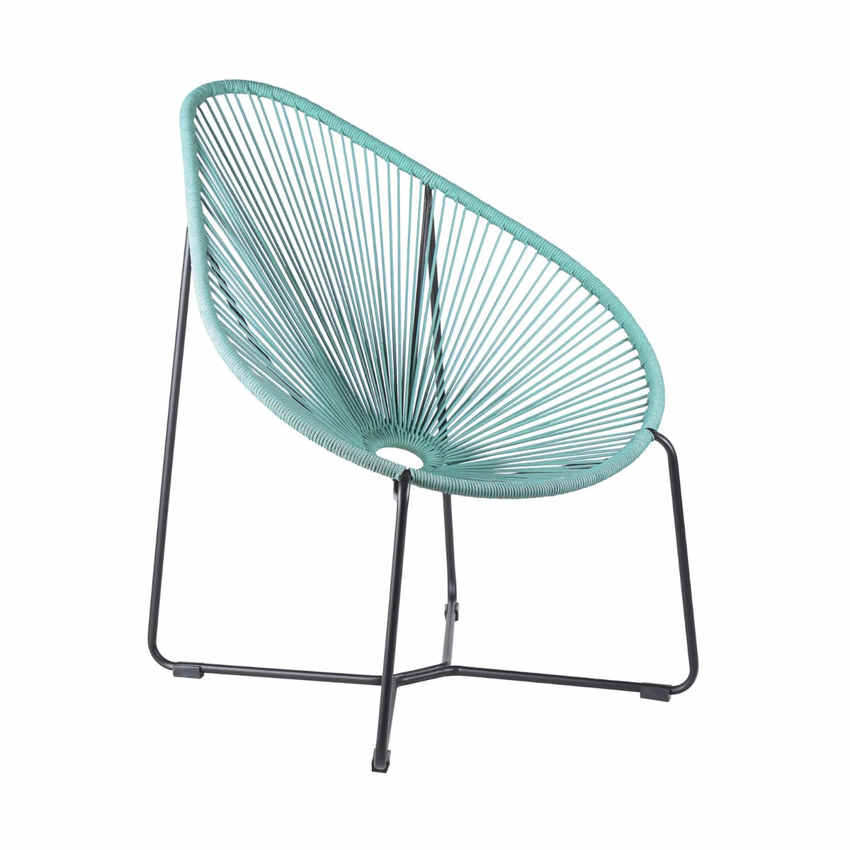 Green Black Fabric Lounge Chair G6516