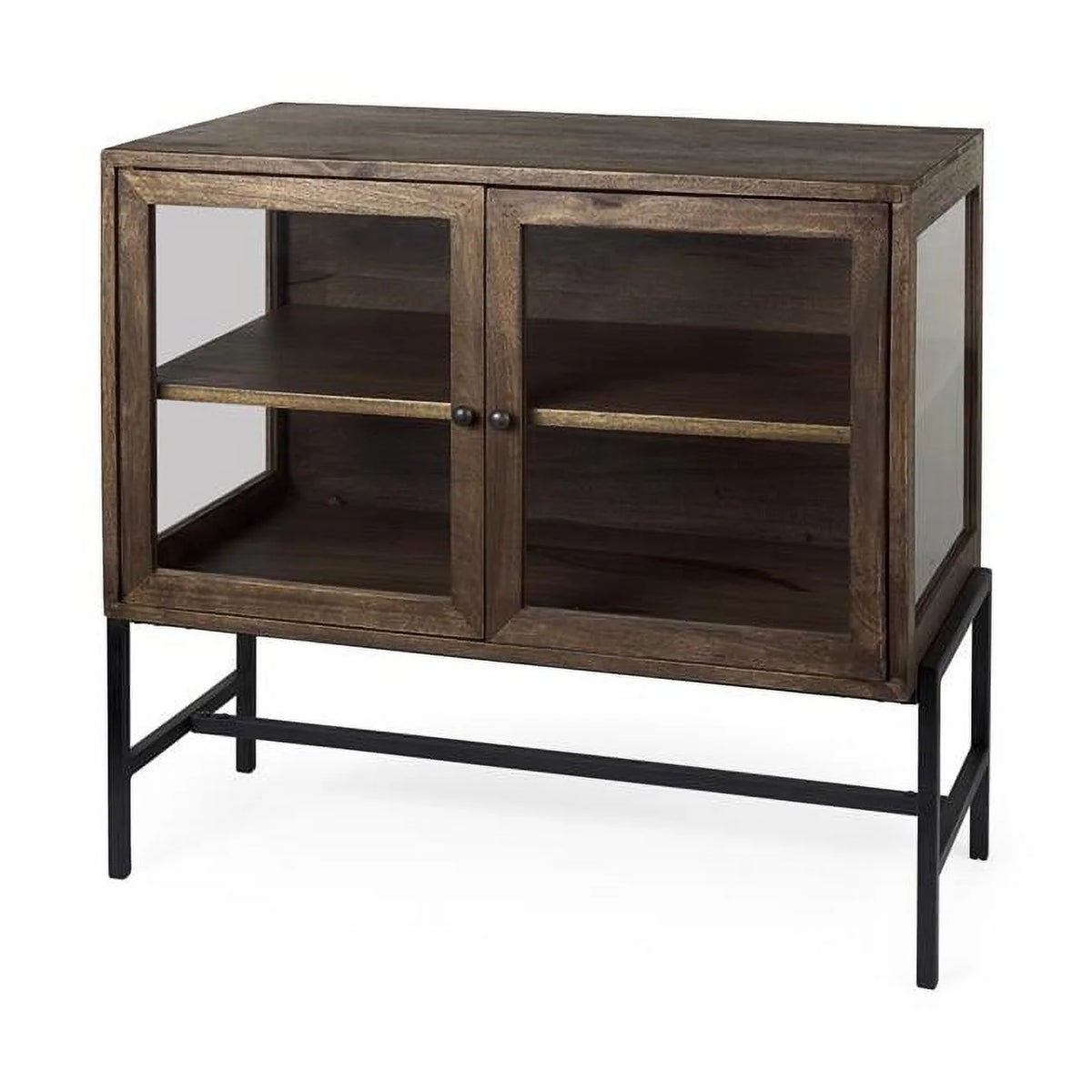 Rustic Two Door Shadowbox Cabinet P4347