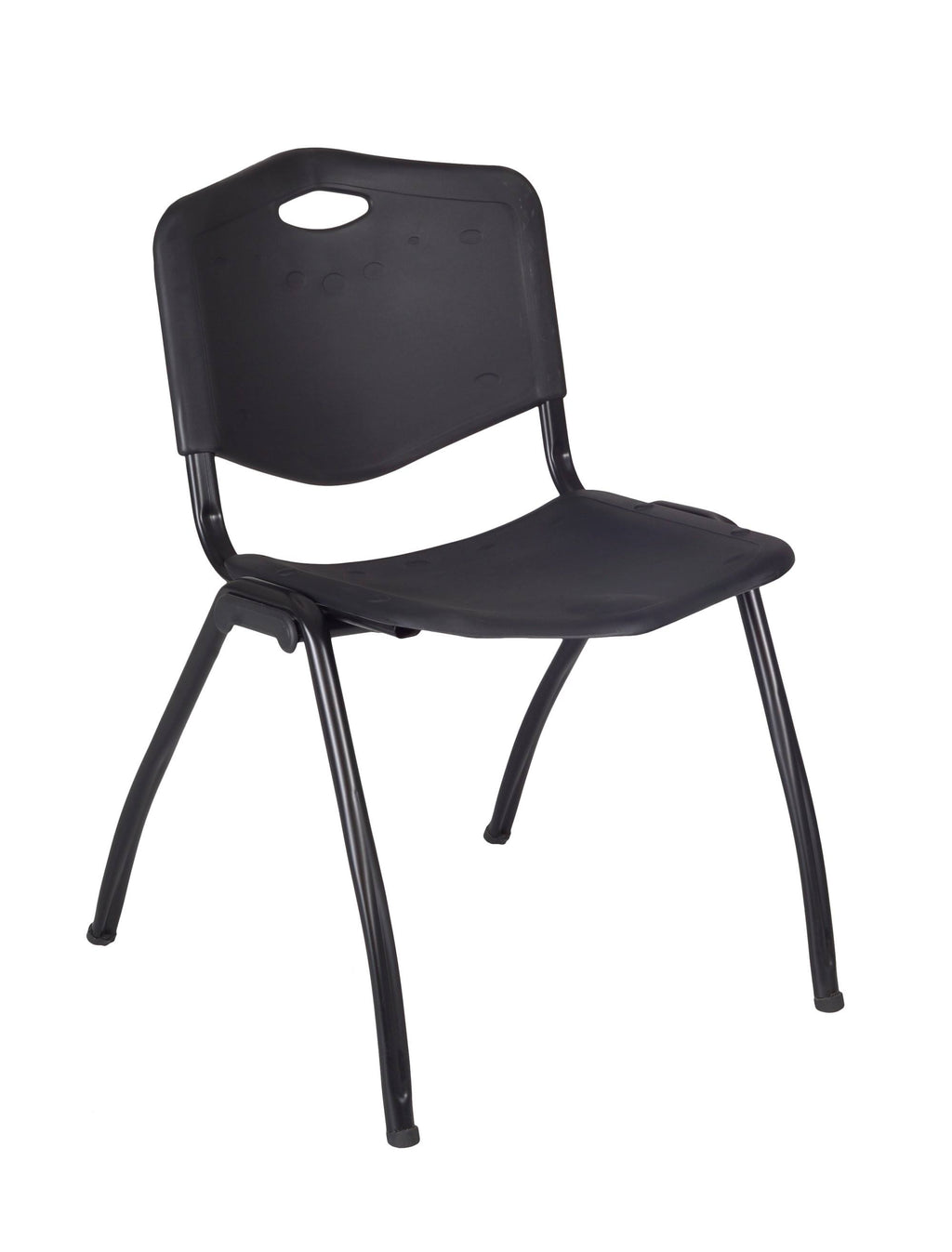 48 in. Round Breakroom Table with 4 Stack Chairs U30346