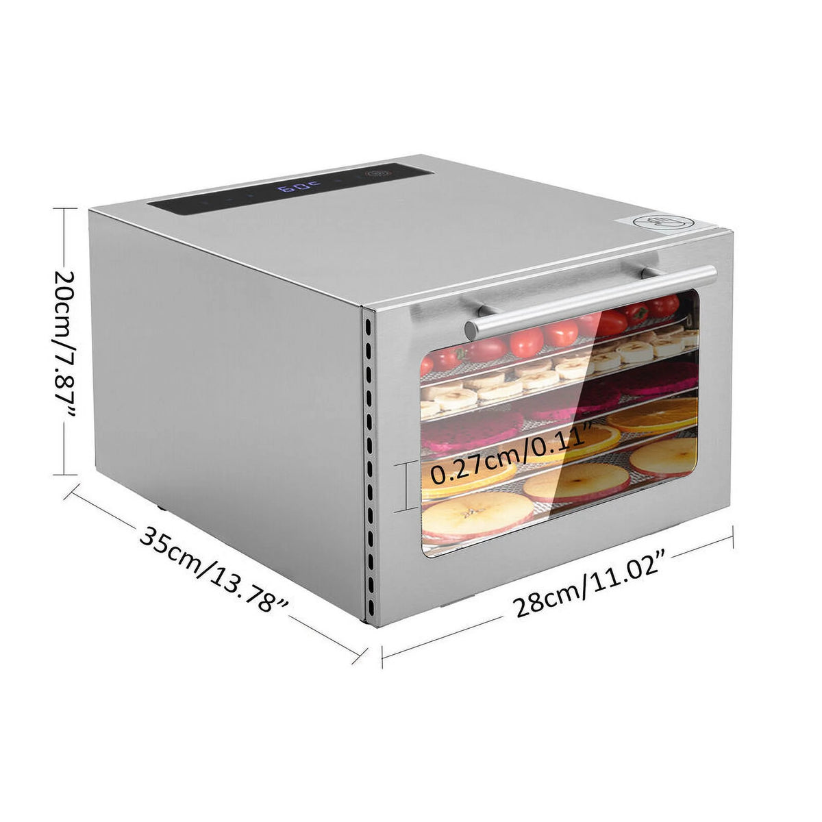5 Trays Commercial LED Food Dehydrator 400W N346630