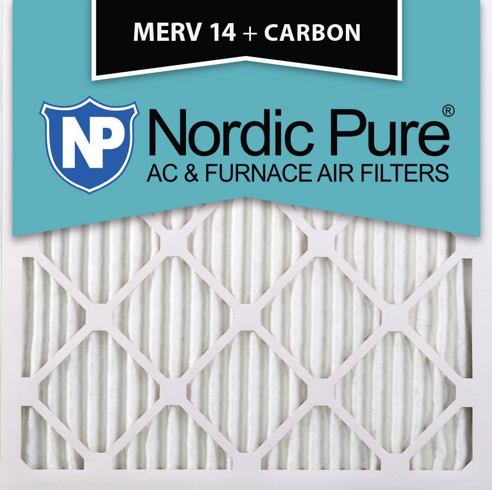 18x18x1 MERV 14 Pleated Carbon Air Filters 6 Pack Y281