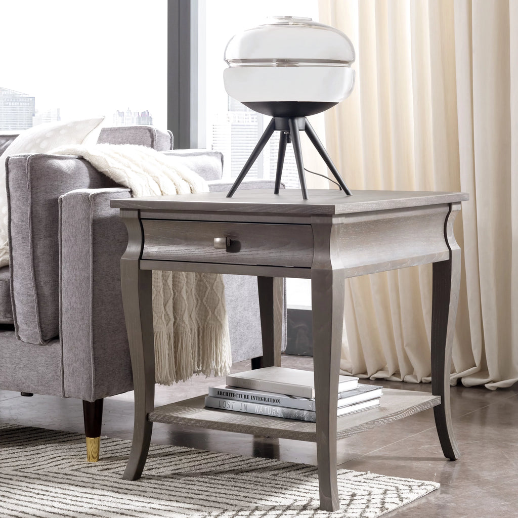 One Drawer Side Table and Shelf G600