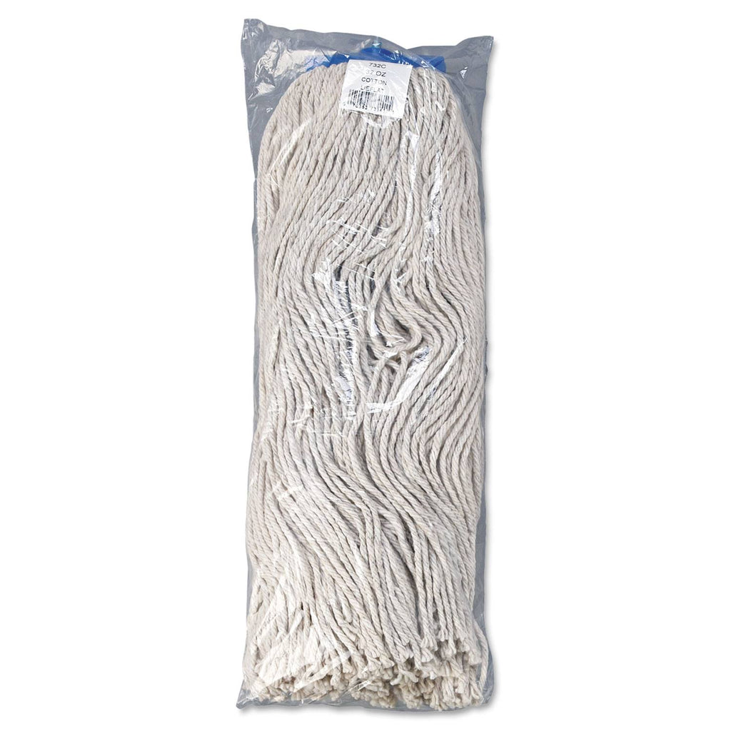 Cotton Fiber Mop Head 32oz White 12/Carton H398