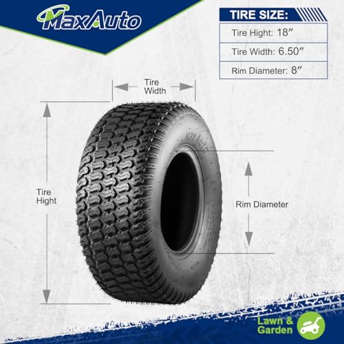 2 Pcs 20x8-10 Turf Saver Tire, 20x8.00x10 Lawn & Garden Tire Y78590