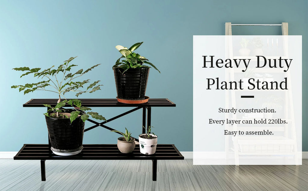 2 Tier Sturdy Metal Plant Stand P27359