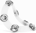 Silicone Single Rows 6 Pair Cymbal Tambourine with Stainless Steel Jingles F64132