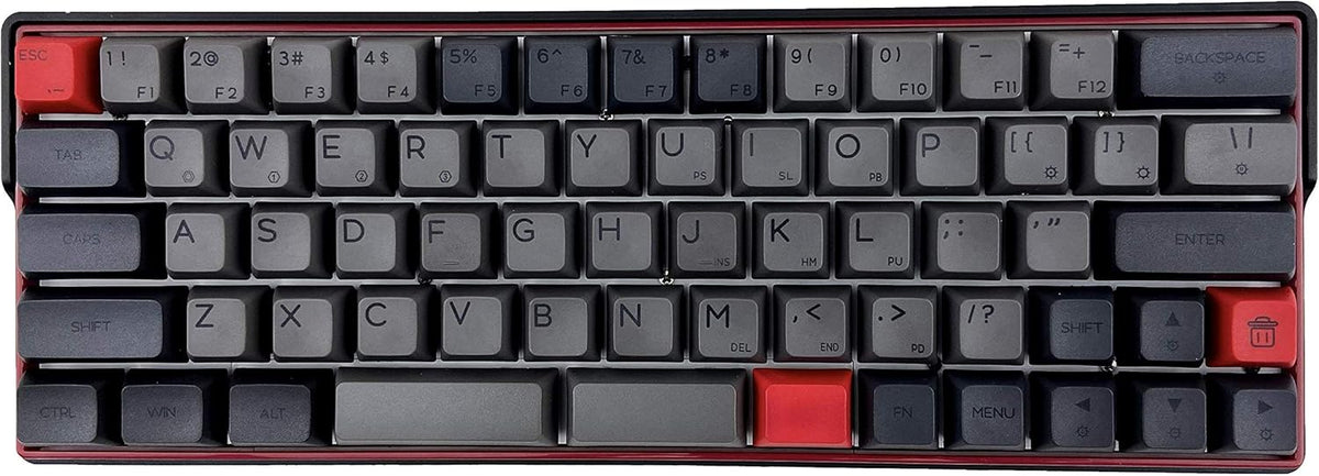 Wireless 60% Mechanical Gaming Keyboard Hot Swappable RGB Backlit PBT Keycaps J119729