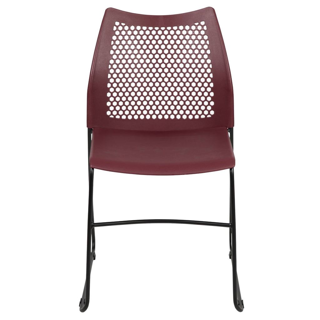 Burgundy Stack Chair with Air-Vent Back X957681