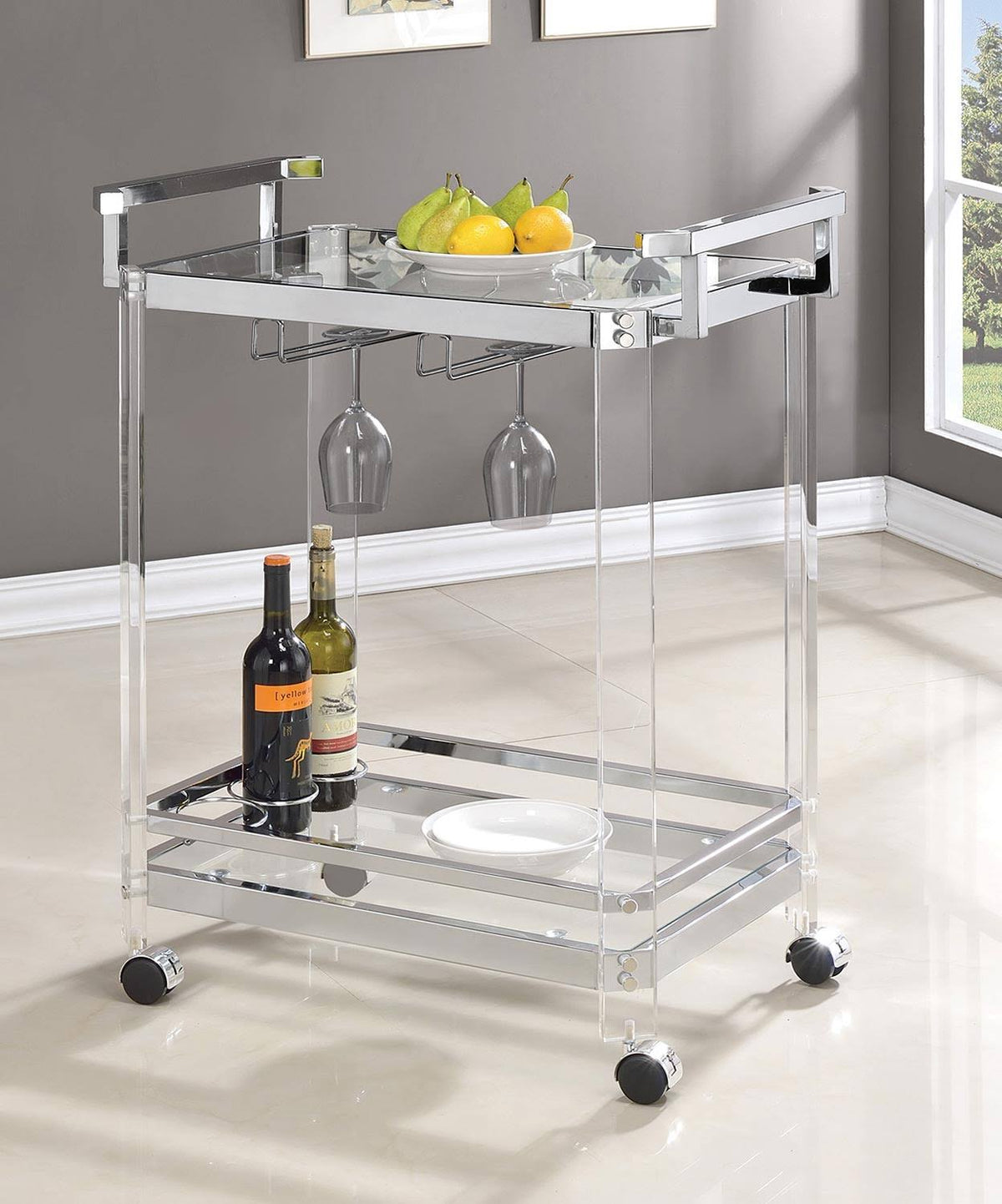 Clear Serving Cart E8126