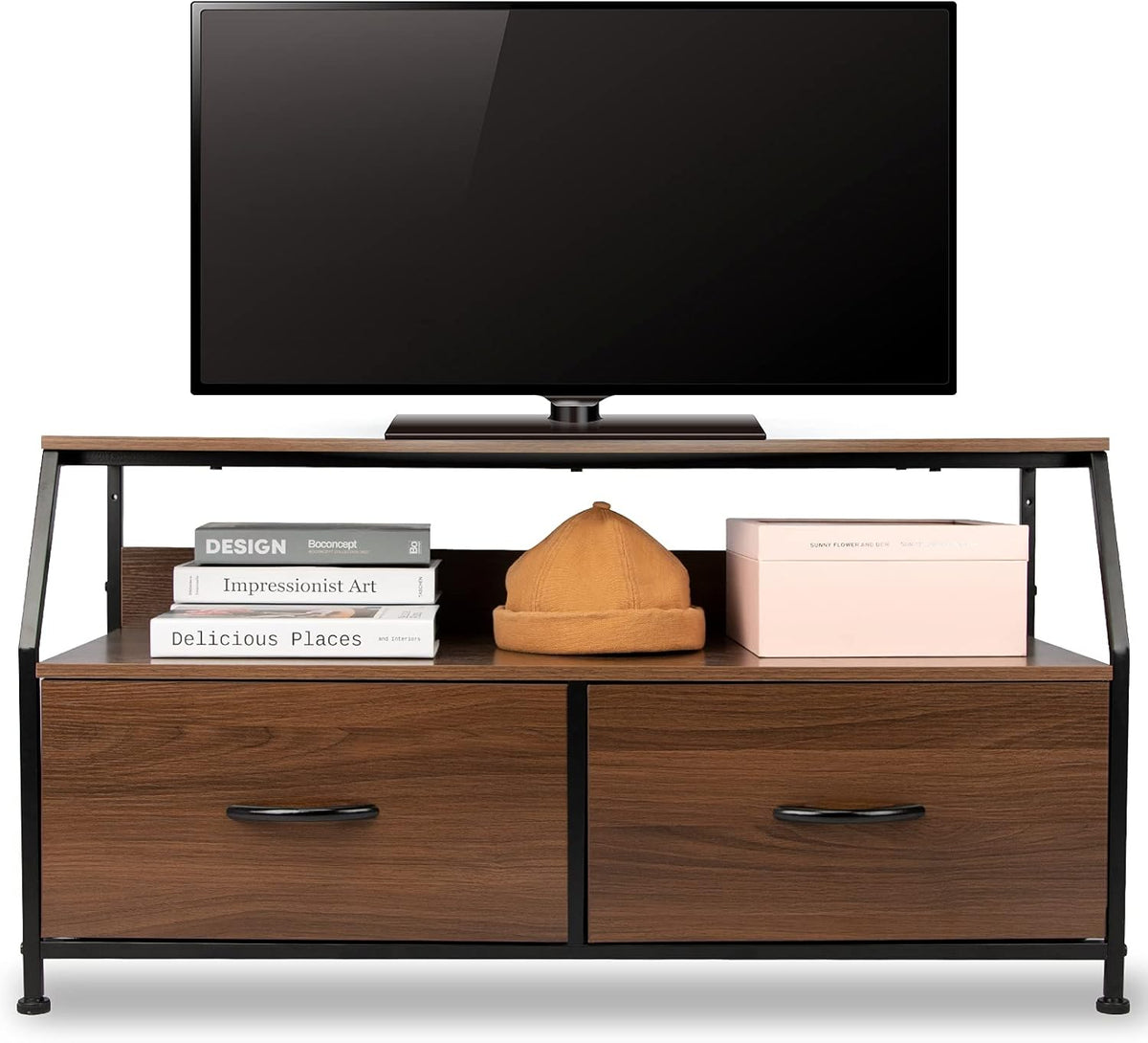 8 Drawer Dresser with Wooden Top and Steel Frame R321
