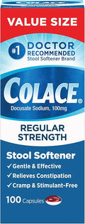 100 mg Docusate Sodium Stool Softener Capsules 100 Count Q87456